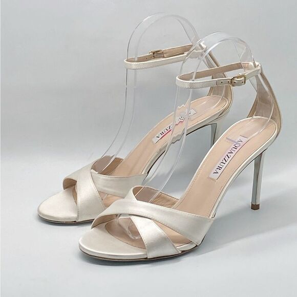 Aquazzura So Divine 85MM Satin Sandals size 37.5 - Picture 4 of 13